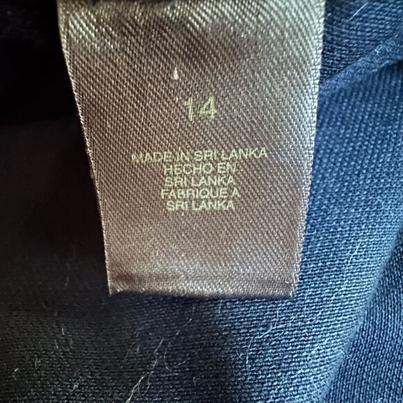 Liz Claiborne Blue Cotton Military Style Jacket Cotton Size 14 - Picture 4 of 5